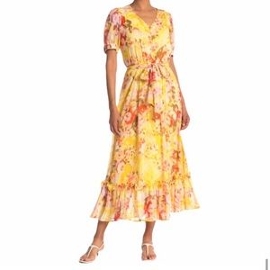 Calvin Klein Chiffon Midi Dress